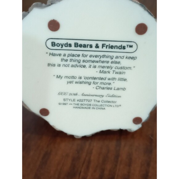 Boyd's Bears & Friends The Collector #227707 20th Anniversary Edition - Picture 2 of 4